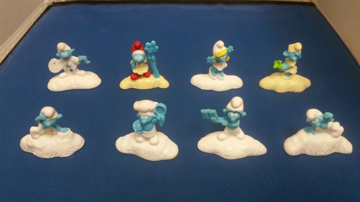 2017 McDonalds SMURFS The Lost Village Happy Meal FIGURES ONLY *Lot of 8