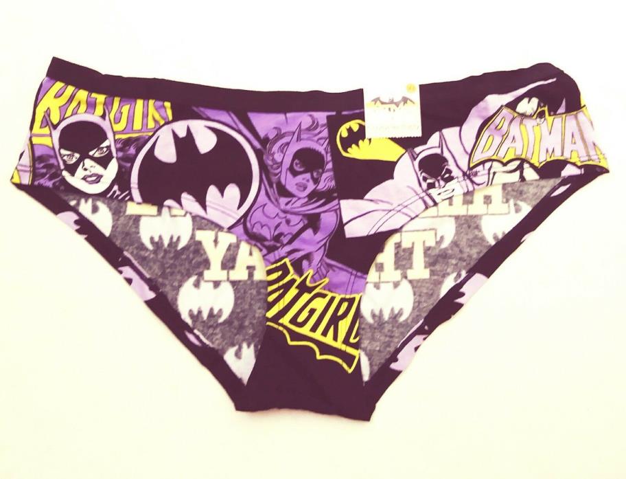 Batman Catwomen Character Women Cotton Blend Panties Brief Purple Bikini Sz 6