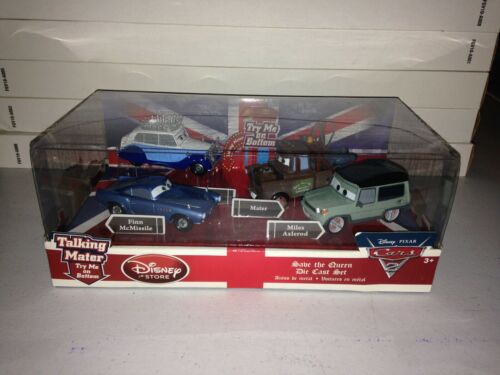 DISNEY PIXAR CARS 2 DISNEY STORE SAVE THE QUEEN DIE-CAST SET WITH TALKING MATER