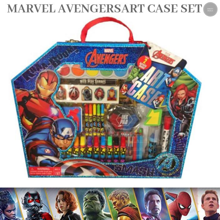 MARVEL Avengers Art Case - Sticker, Color, Paint, Stamp & Design
