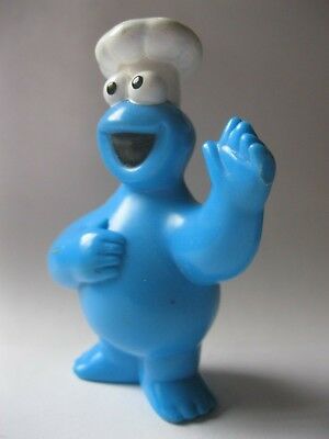 COOKIE MONSTER stamped MATTEL solid plastic SESAME STREET figurine about 3.25