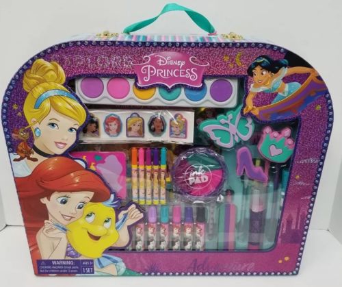 Disney Princess , Sticker, Color, Paint, Stamp & Design -Art Case