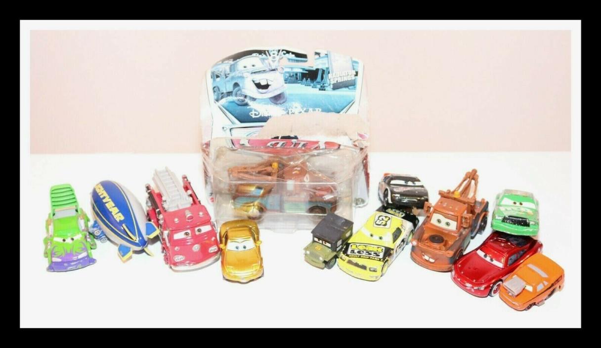 ??Disney Pixar CARS Mattel Nitroade Red Fire Truck Mater Sarge Die-Cast Lot??