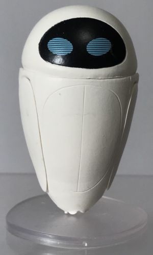 Disney Pixar Wall-E Eve Robot 2.5” PVC Vinyl Rubber Figure Stand Toy Rare Movie