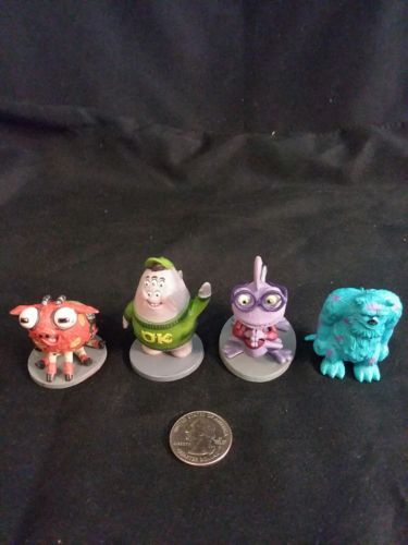 Disney Pixar Monsters Inc & Monsters U PVC Figure Cake Topper Toy LOT of 4