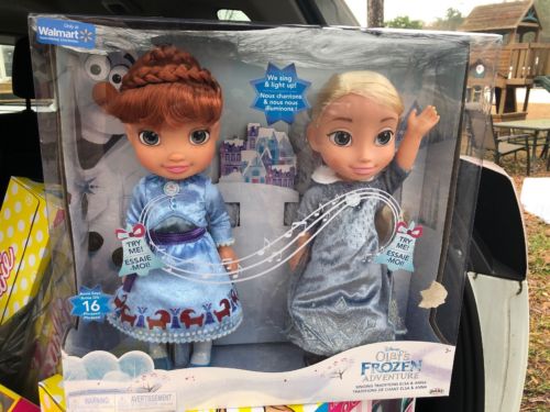 Jakks OLAF'S FROZEN ADVENTURE SINGING TRADITIONS SISTERS ELSA ANNA DOLLS New