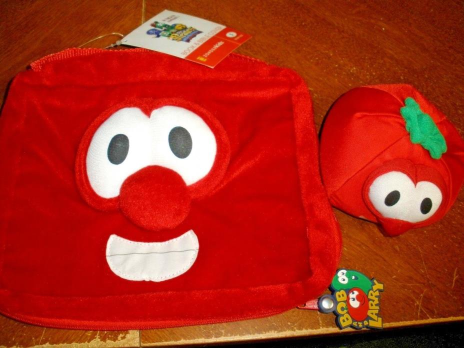 NEW Vintage Zonderkidz Bible Cover & Beanie Veggie Tales Bob the Tomato Small