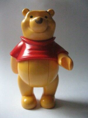 WINNIE THE POOH stamped Disney Lego Group plastic POOH BEAR figure about 3