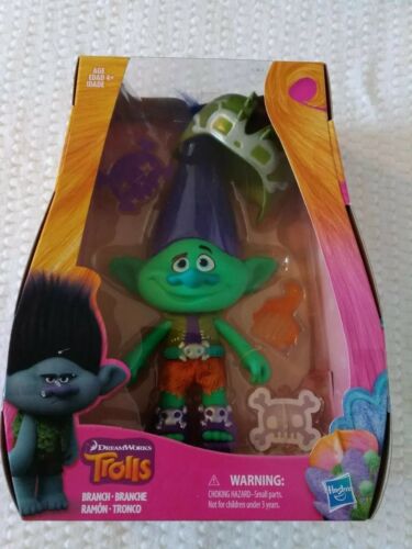 NIB DreamWorks Trolls Branch 9-Inch Action Figure Includes Accessories, Branch