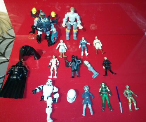 Star wars mixed lot figures parts and accessories decent condition