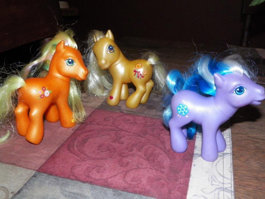 Set of 3 My Little Pony Hasbro 2002 Rare ???