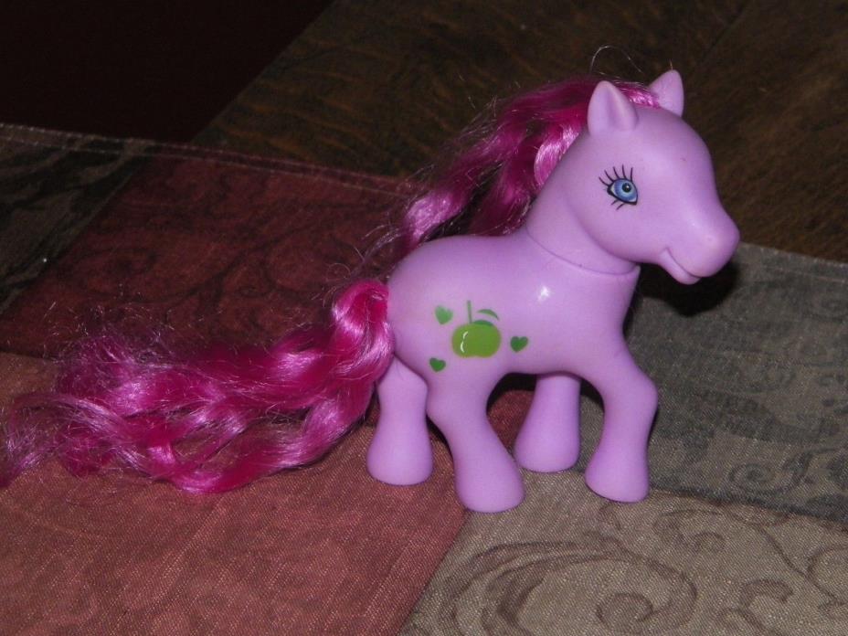 Vintage 1981 My Little Pony My Pretty Pony GREEN HEARTS  APPLE Sparkle Eyes RARE