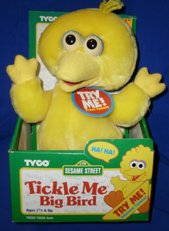 NEW Vintage Big Bird Tickle Me Pal Sesame Street Tyco 1996 Rare Free Shipping