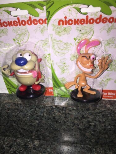 NEW, NICKELODEON REN AND STIMPY COLLECTOR FIGURE SET OF TWO