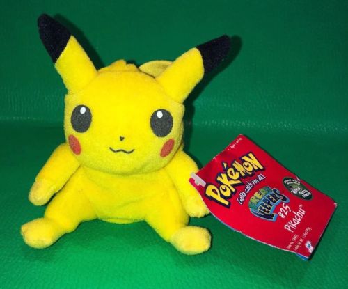 Pokemon Plush Pikachu with Compartment Treat Keeper 5”With Vintage Candy