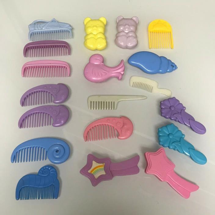 Vintage My Little Pony Lot Of 19 Accessories Hair Brushes and Combs
