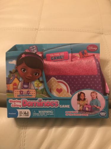 DISNEY DOC MCSTUFFINS DOMINOES GAME SHARING IS CARING IN CARRYING CASE NEW