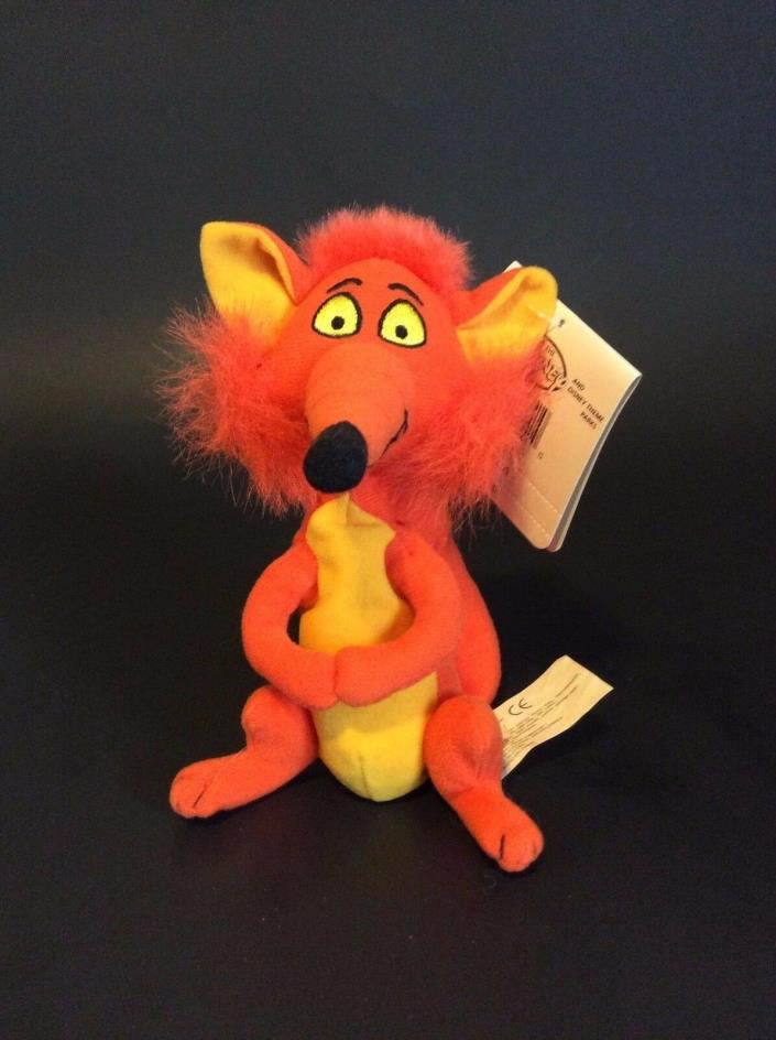Disney Store Mary Poppins Orange Fox Plush Bean Bag Stuffed Animal Toy