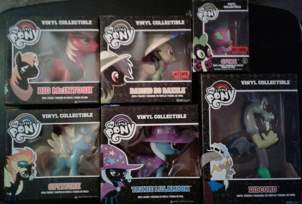 Funko My Little Pony Vinyl Lot 6 Discord Spike Spitfire Trixie Big Mac Daring Do