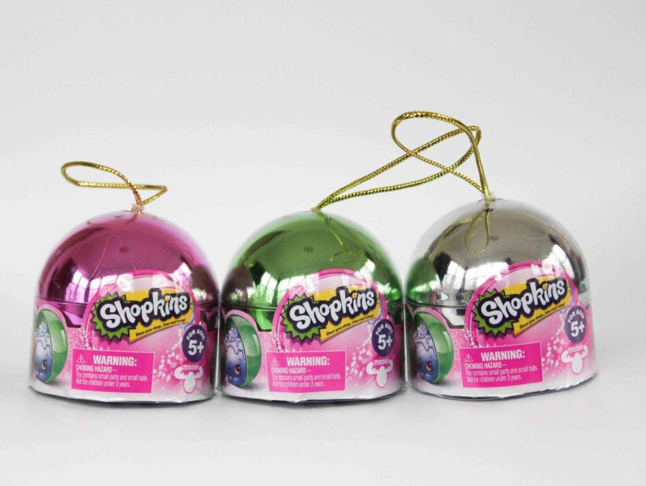 Shopkins Season 6 Limited Edition Metallic Christmas Ball Ornament 3 -6 shopkins
