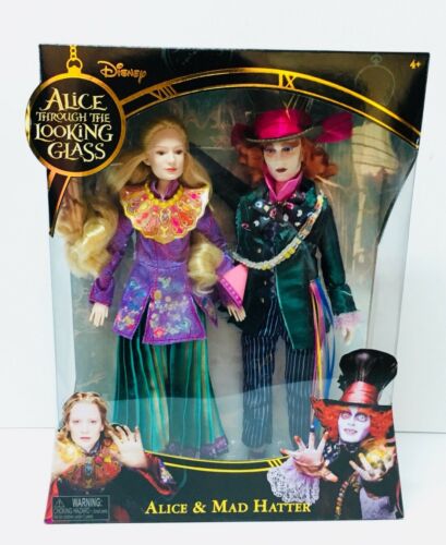 Disney Alice Wonderland Through Looking Glass Mad Hatter Alice Figure Doll New