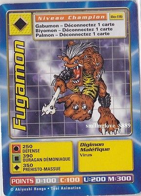 FRENCH DIGIMON DIGI-BATTLE CCG CARD - SERIES 3 - Bo-116 FUGAMON (Good Condition)