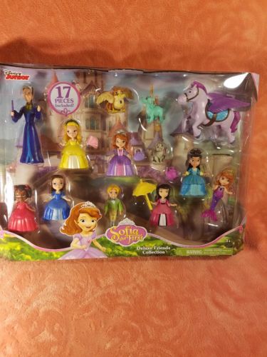 New Disney Junior Sofia the First Deluxe Friends Collection 17 Piece Figure Set