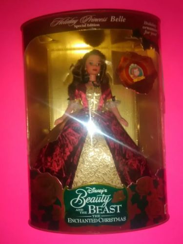 Disney Holiday Princess Beauty and the Beast Belle Enchanted Christmas Barbie
