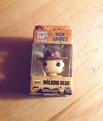 The Walking Dead Rick Grimes Pocket Pop! Keychain -New