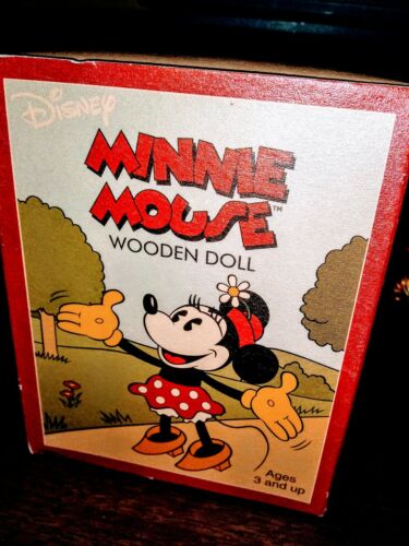 Minnie Mouse Wooden Doll, Disney, by Schylling Toys, Retro Collection
