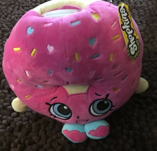 NEW Shopkins D'lish Donut Pink Plush Coin Bank 8