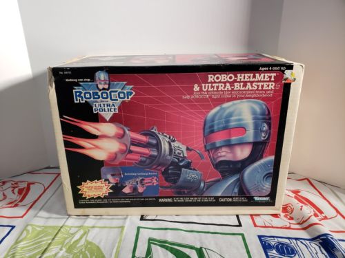 SEALED NOS ROBOCOP ULTRA POLICE ROBO-HELMET & ULTRA BLASTER  KENNER 1989 ORION