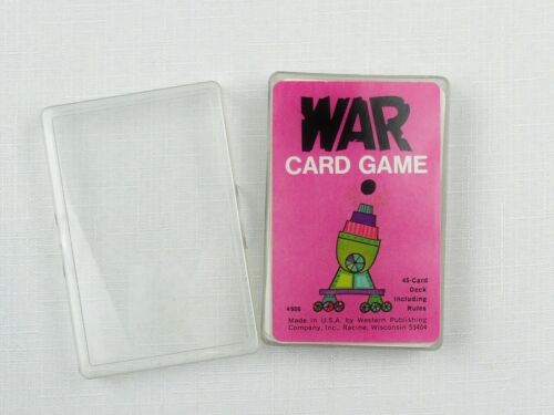 Vintage Western Publishing Whitman WAR CARD GAME Plastic Box COMPLETE