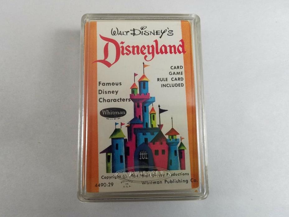 Vintage 1964 Disneyland Card Game Whitman Mickey Minnie Pluto Daisy Goofy Disney
