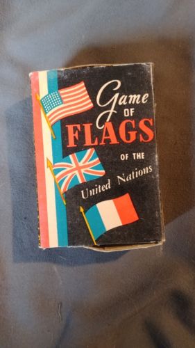 Vintage RUSSELL CARD GAME OF FLAGS OF THE UNITED NATIONS made in Massachusetts