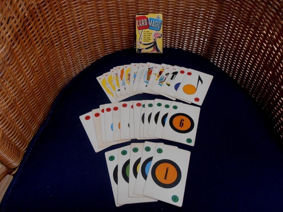 Vintage 1950s CARD MAGIC CARD TRICKS GAME by Ed-U-Cards, NY for Ages 8 to 14