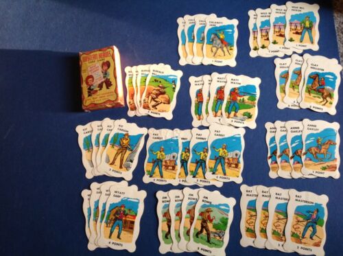 Western Heroes Card Game Built Rite/Warren Paper Products #444 Complete