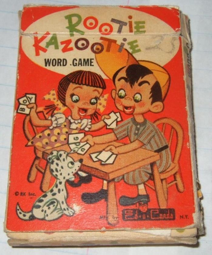 Rootie Kazootie Card Game Word Game 1953 Card Game Authentic Vintage Rare Game