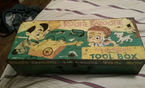 1950's Rootie Kazootie FIXAROOTIE TOOLbox just the box