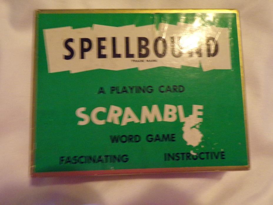 Spellbound Scramble - A Playing Card Word Game - Vintage 1954 - Complete
