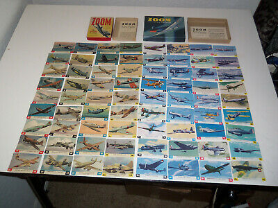 NICE! 1941 Lot 2 ZOOM Airplane Card Games COMPLETE w/ 72 DIFFERENT CARDS Whitman