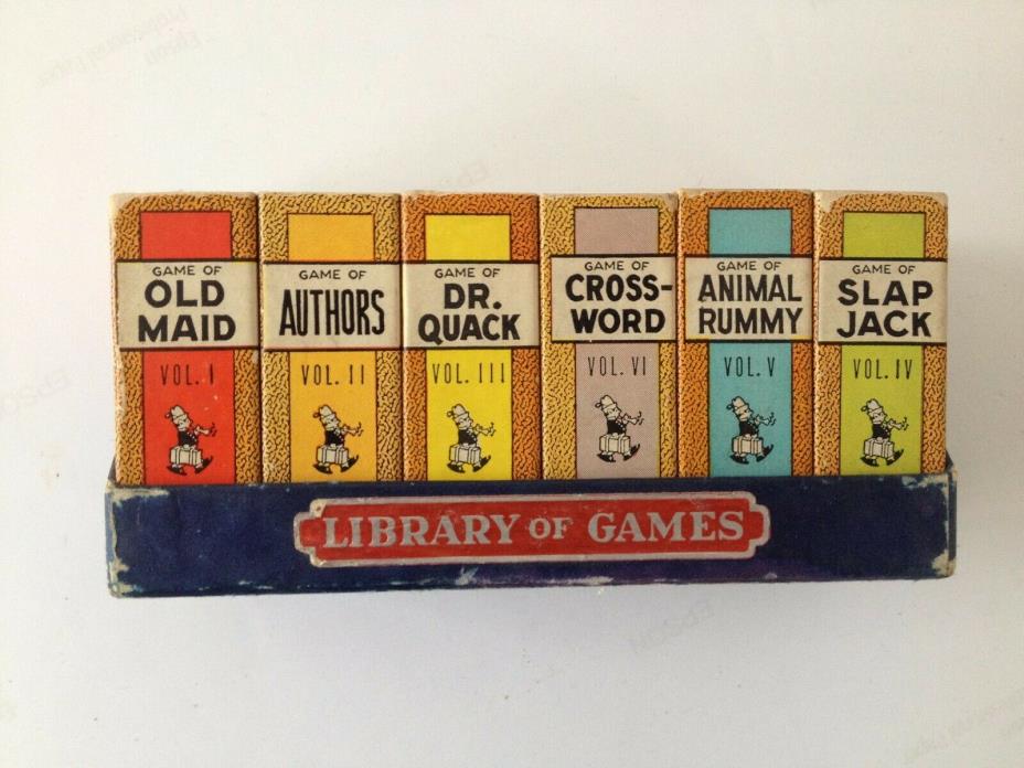 1940s Vintage Library of Games Card Set Russell MFG