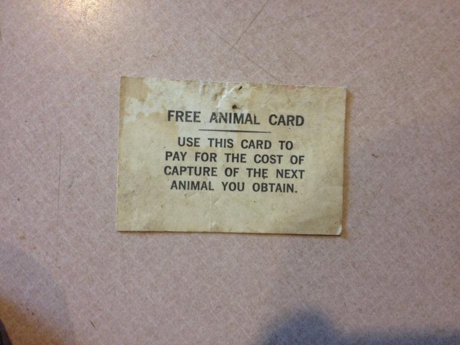 vintage free animal card - zoo card