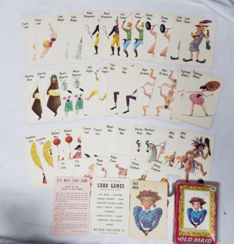 Vintage Whitman Publishing Co. OLD MAID card game COMPLETE 4109-19