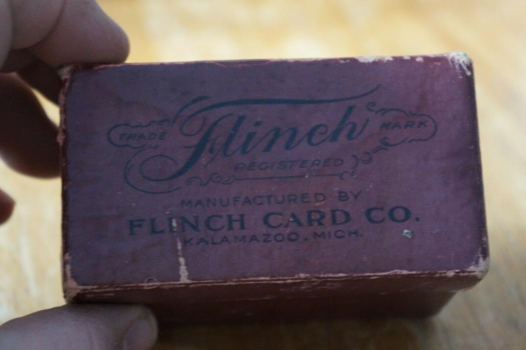 Vintage Flinch Card Game with Box 1913 Parlor Game NEAT