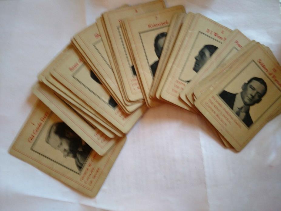 Vintage writers card game photos of authors