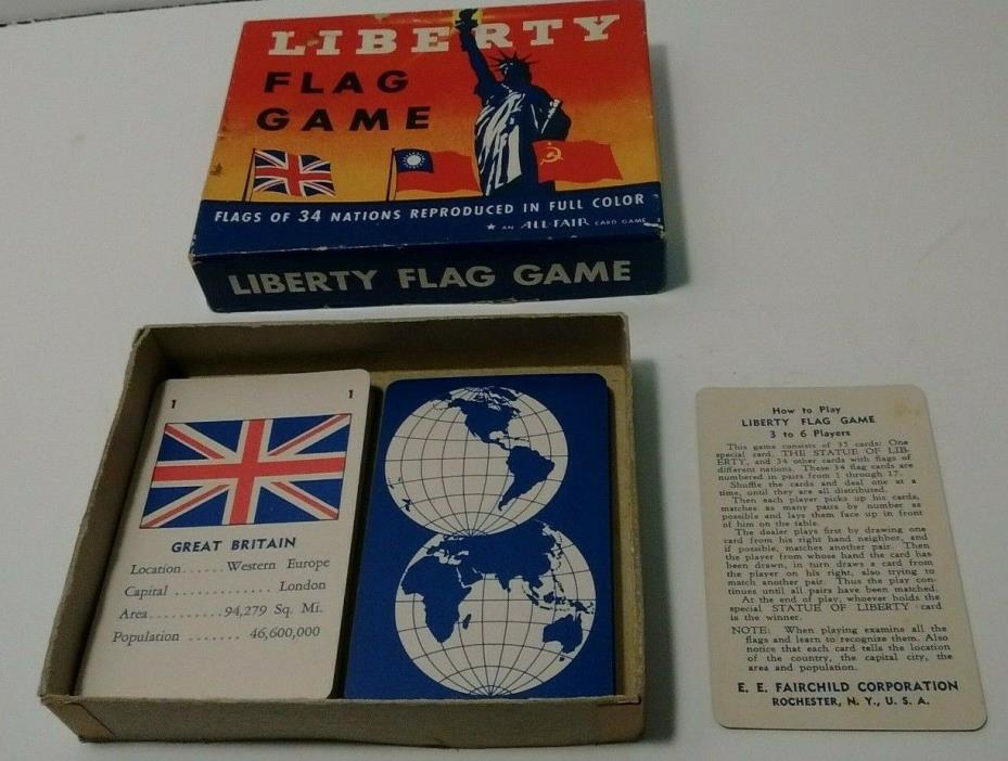 1950'S ALL FAIR  LIBERTY FLAG GAME E. E. Fairchild Corp