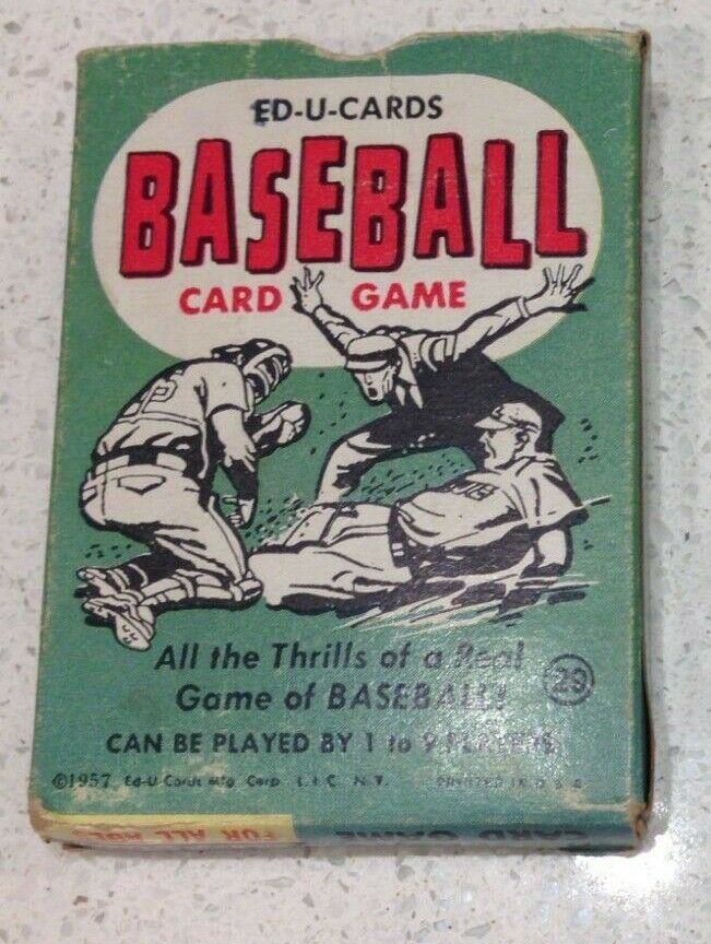 VINTAGE 1957 ED-U-CARDS BASEBALL CARD GAME