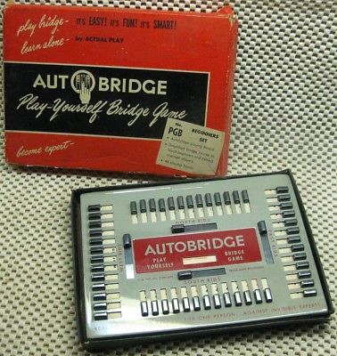 o'o'o . AUTOBRIDGE Junior . . Play (Teach) Yourself Bridge Game . . Vintage 1951
