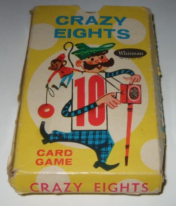Crazy Eights Card Game Vintage Card Game 1950's Card Game Complete in Box